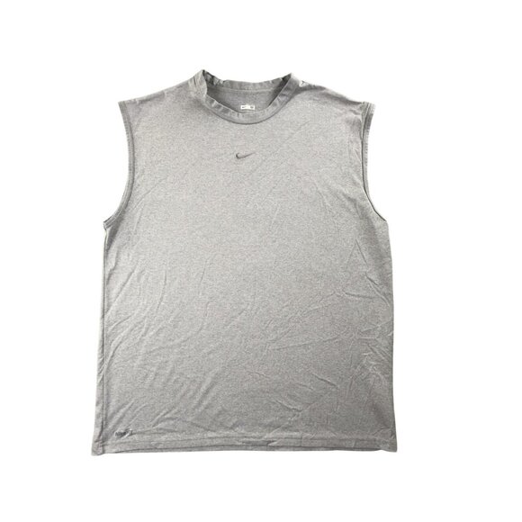 Nike Shirt Mens Medium Athletic Tank Top Performance Fit Dry Center swoosh Y2K - Picture 1 of 12